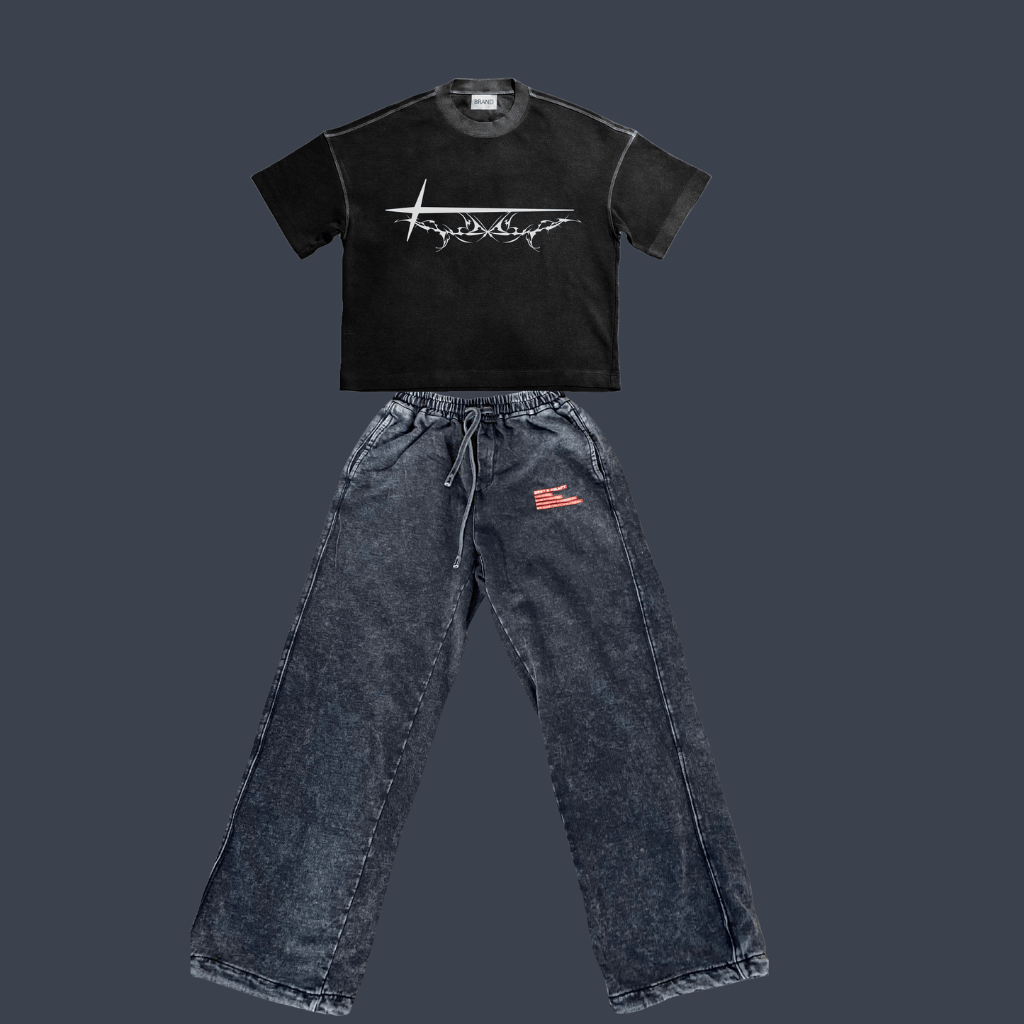 Frosted Emblem Joggers